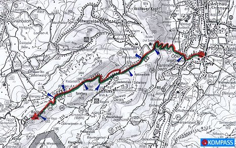 Wanderung 119 Hochries: Kartenausschnitt KOMPASS Wanderkarte Nr. 10 - Chiemsee - Simssee, M:1:50000