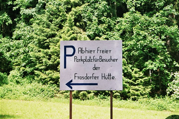 Wanderung 126 Frasdorfer Hütte: Hinweisschild am Parkplatz