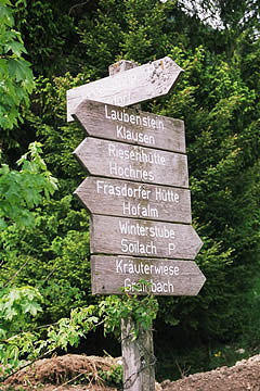 Wanderung 126 Frasdorfer Hütte: Abzweigung Lederstube