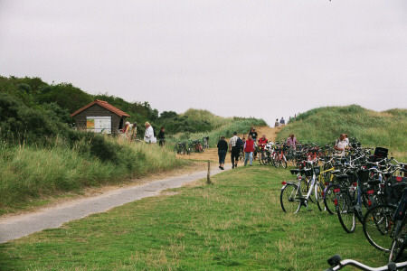 Langeoog - Fahrradtour - Fahrradparkplatz am Ostende