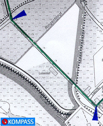 Langeoog Inselwanderung: Kartenausschnitt KOMPASS Wanderkarte Nr. 731 - Langeoog, M:1:15000 - Teil 1