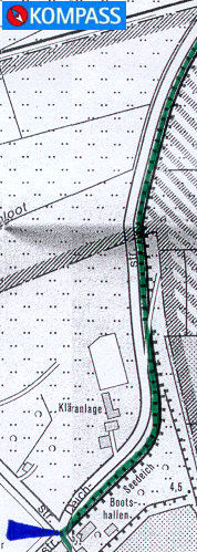 Langeoog Inselwanderung: Kartenausschnitt KOMPASS Wanderkarte Nr. 731 - Langeoog, M:1:15000 - Teil 3