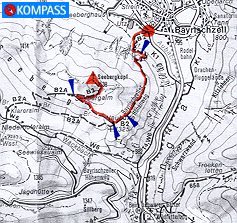 Wanderung 121 Seebergkopf: Kartenausschnitt KOMPASS Wanderkarte Nr. 8 - Tegernsee Schliersee, M:1:50000