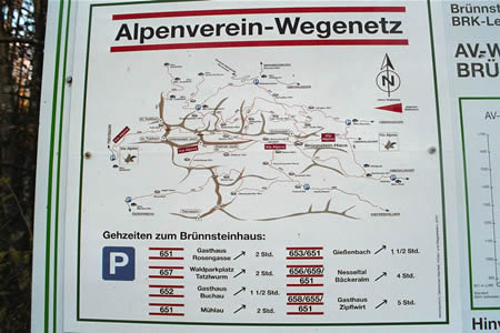 Wanderung 122 Großer Traithen: Informationstafel 2 am Parkplatz