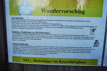 Informationstafel 2 am Parkplatz P1 an der Rauschbergbahn