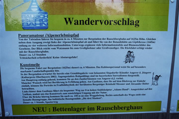 Informationstafel 3 am Parkplatz P1 an der Rauschbergbahn