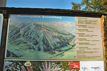 Wanderung 118 Rauschberg: Informationstafel vor der Talstation