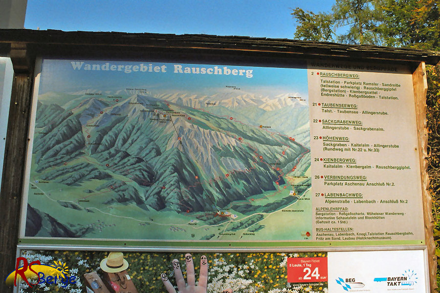 Wanderung 118 Rauscherg: Informationstafel vor der Talstation