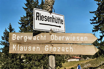 Wanderung 119 Hochries: Abzweigung Klausen-Grozach