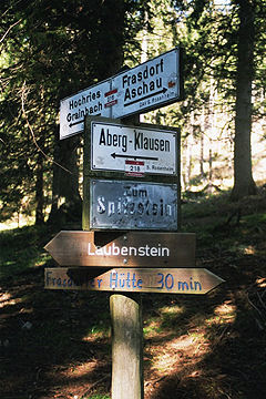 Wanderung 119 Hochries: Abzweigung Aberg-Klausen