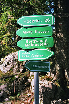 Wanderung 119 Hochries: Abzweigung Laubenstein