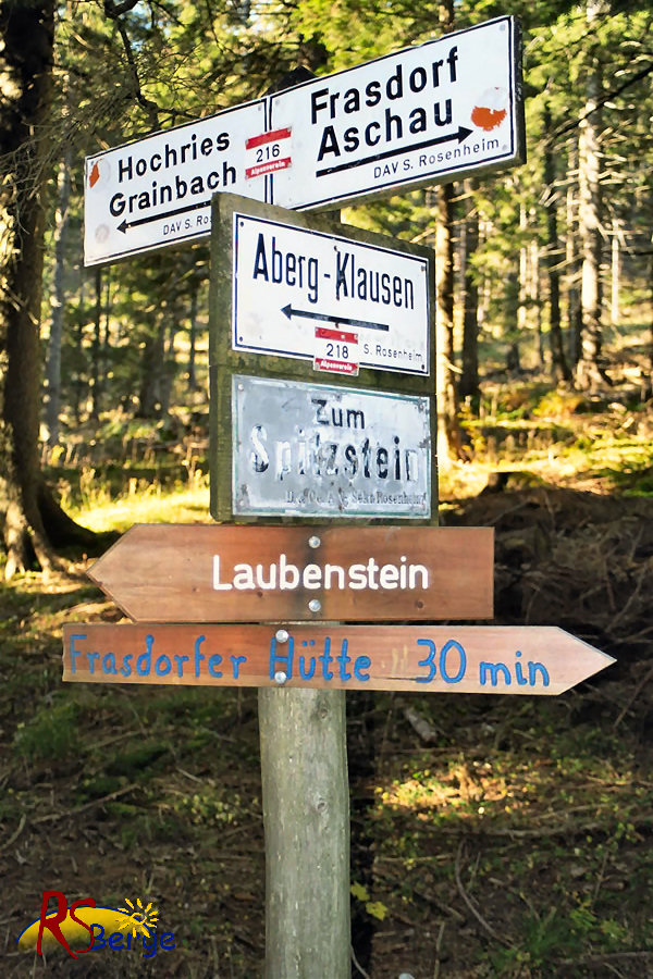 Wanderung 119: Hohries - Wegweiser Abzweiger Laubenstein