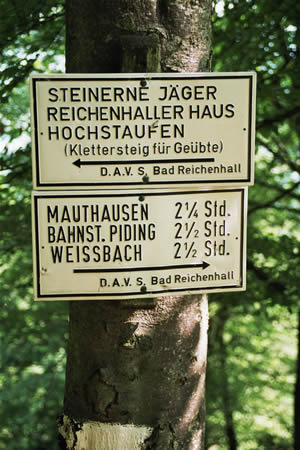 Wanderung 123 Fuderheustein: Abzweigung Bad Reichenhall