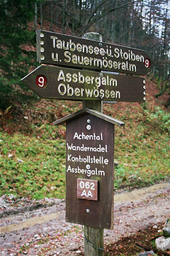 Wanderung 125 Taubenseehütte: Wandernadel Kontrollstelle