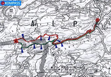 Wanderung 125 Taubenseehütte: Kartenausschnitt KOMPASS Wanderkarte Nr. 10 - Chiemsee Simssee, M:1:50000