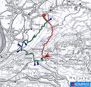Wanderung 128 Vorderkaiserfeldenhütte: Karte mit niedriger Auflösung