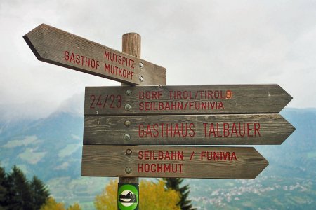 Wanderung 130 Steinegg-Hochmut: Abzweigung Mutspitze