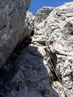 Wanderung Hoher Göll: Kamin - Durchstieg