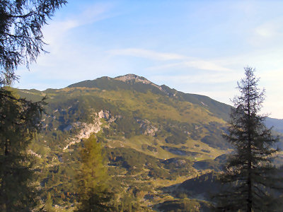 Wanderung Reiter Alpe Reiter Alm in den Berchtesgadener Alpen: Blick zum Weitschartenkopf