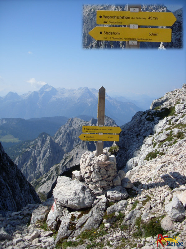 Wanderung Reiter Alpe Reiter Alm im Berchtesgadener Land: Wegweiser zum Stadelhorn