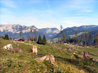 Wanderung Watzmann in den Berchtesgadener Alpen: Aufstieg zum Watzmannhaus