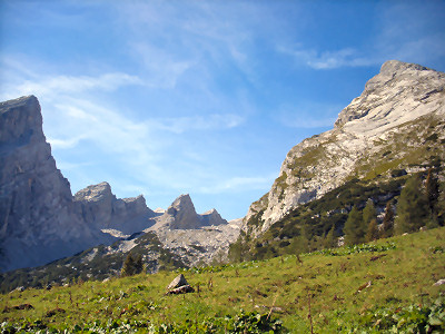 Wanderung Watzmann in den Berchtesgadener Alpen: Blick in das Watzmannkar