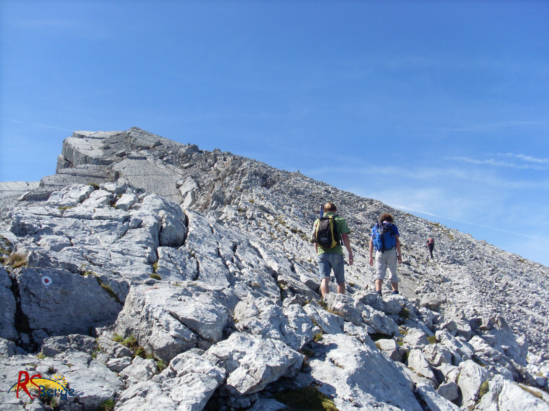 Wanderung Watzmann im Berchtesgadener Land: Im aufstieg zum Hocheck