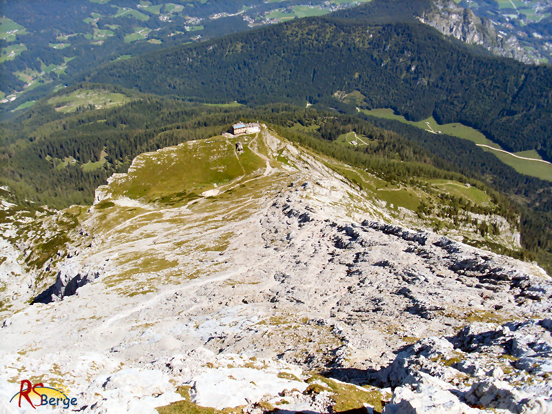 Wanderung Watzmann im Berchtesgadener Land: Rückblick zum Watzmannhaus