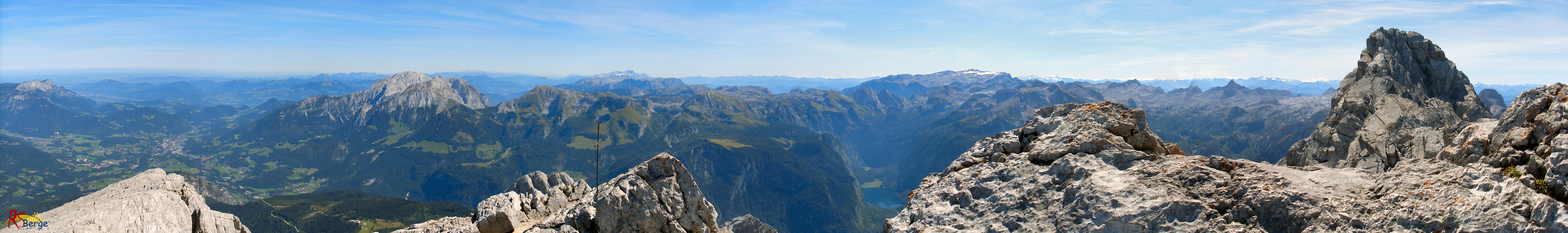 Wanderung Watzmann in den Berchtesgadener Alpen: Panorama 1 vom Hocheck