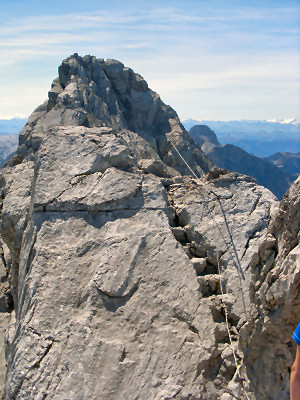 Wanderung Watzmann in den Berchtesgadener Alpen: Steig zur Mittelspitze am Anfang