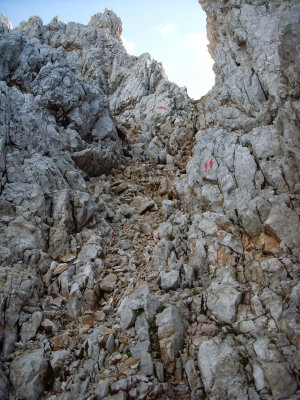 Wanderung Loferer Steinberge: Abstieg vom Großen Ochsenhorn 